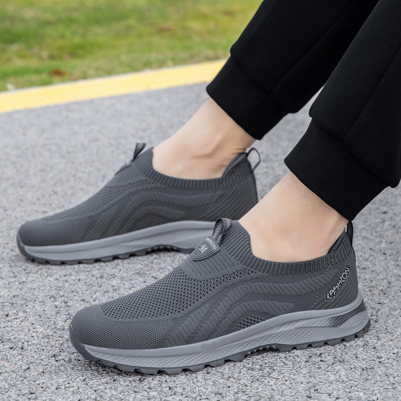 Δρομικά slip-on με διαπερατό πλέγμα για μεσήλικες και ηλικιωμένες γυναίκες, ελαφριά και άνετα καθημερινά παπούτσια