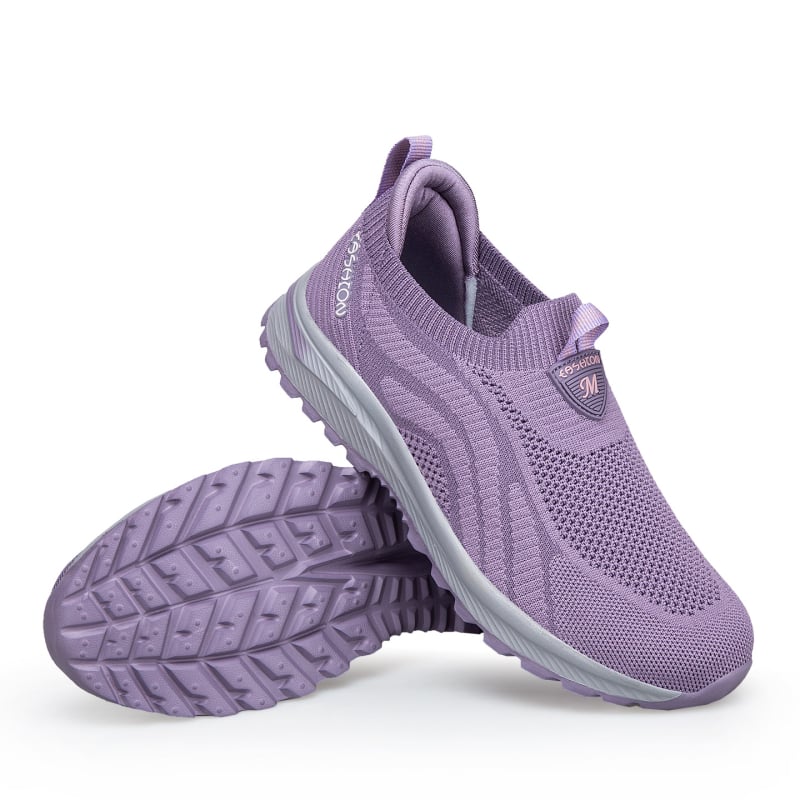 Δρομικά slip-on με διαπερατό πλέγμα για μεσήλικες και ηλικιωμένες γυναίκες, ελαφριά και άνετα καθημερινά παπούτσια