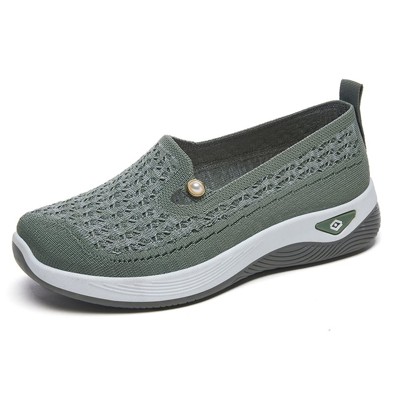 Дамски Slip-On летни обувки от плат, леки и дишащи, удобни за ежедневието, нисък vamp и плоска подметка