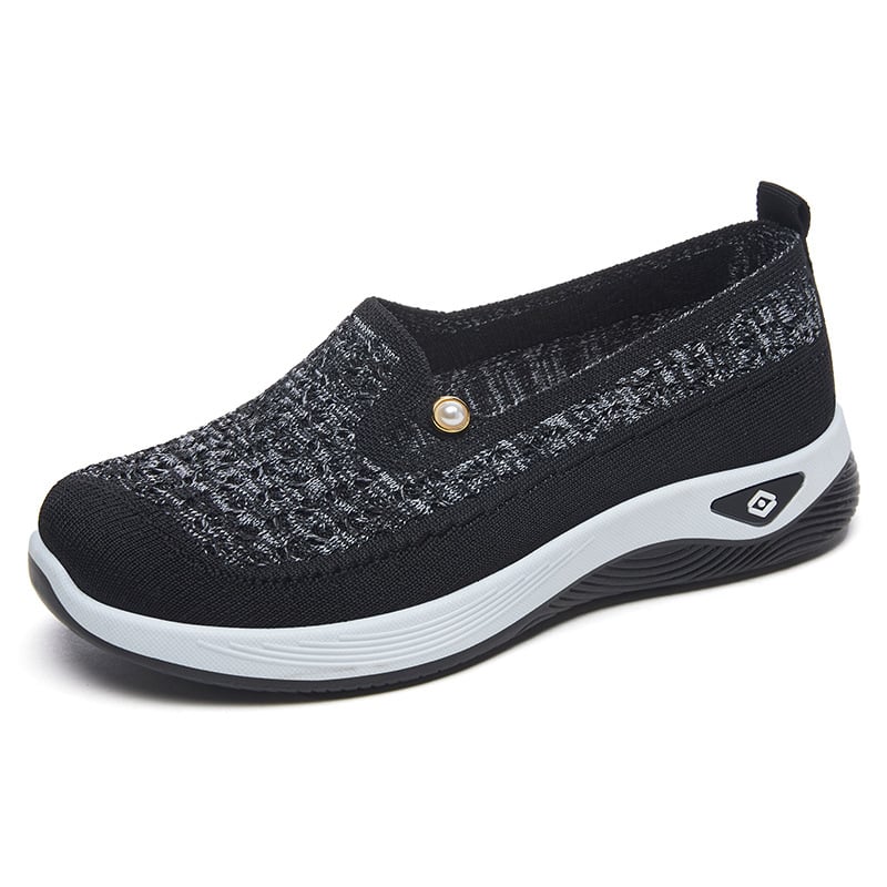 Дамски Slip-On летни обувки от плат, леки и дишащи, удобни за ежедневието, нисък vamp и плоска подметка