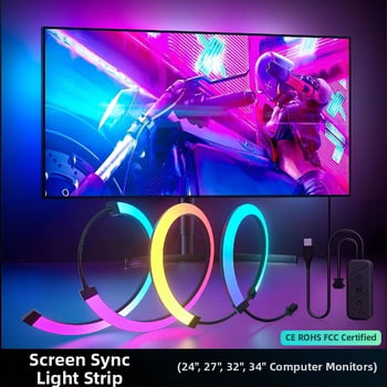 RGB LED лента за монитор със синхрон на светлината с екрана