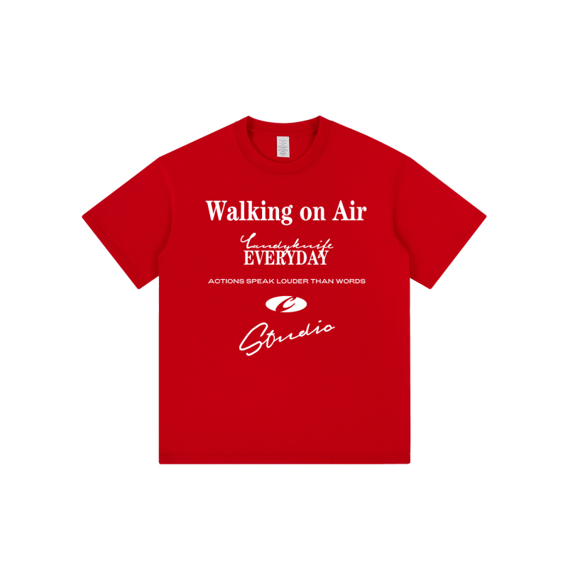 Γυναικείο βαμβακερό κοντομάνικο T‑shirt με στρογγυλό λαιμό, χαλαρή εφαρμογή, εκτυπωτικό σχέδιο, κορεατικό streetwear