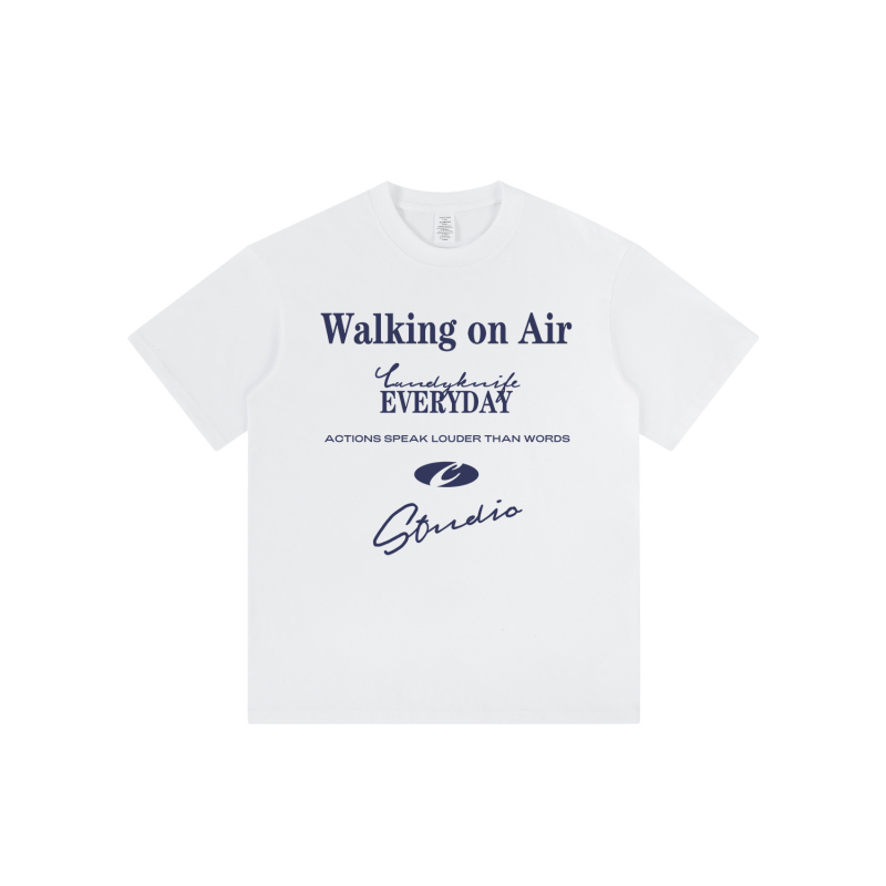 Γυναικείο βαμβακερό κοντομάνικο T‑shirt με στρογγυλό λαιμό, χαλαρή εφαρμογή, εκτυπωτικό σχέδιο, κορεατικό streetwear