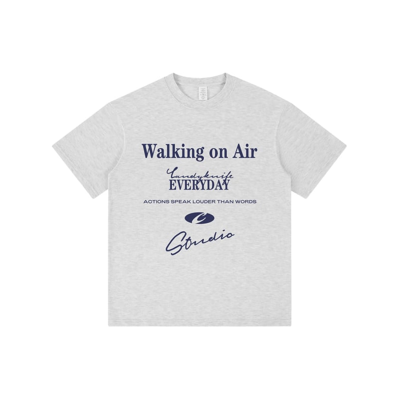 Γυναικείο βαμβακερό κοντομάνικο T‑shirt με στρογγυλό λαιμό, χαλαρή εφαρμογή, εκτυπωτικό σχέδιο, κορεατικό streetwear