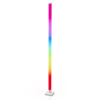 Τριγωνική λάμπα δαπέδου με RGB LED λωρίδα για ατμόσφαιρα, γωνιακό φως με Bluetooth ανίχνευση ήχου, για αίθουσες παιχνιδιών και μπαρ