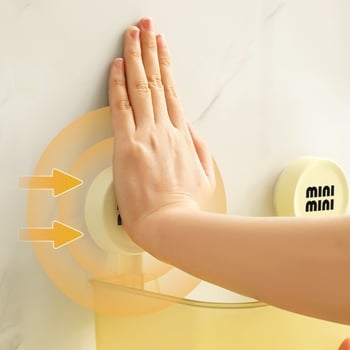 Nástenný úložný regál do kúpeľne so prísavkou, bez vrtania, s košíkom