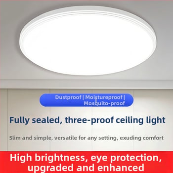 Úplne uzavreté LED stropné svetlo, ultra tenké, moderný minimalistický štýl, pre spálňu, balkón a kúpeľňu, ochrana očí, okrúhle hlavné svetlo