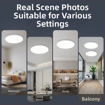 Úplne uzavreté LED stropné svetlo, ultra tenké, moderný minimalistický štýl, pre spálňu, balkón a kúpeľňu, ochrana očí, okrúhle hlavné svetlo