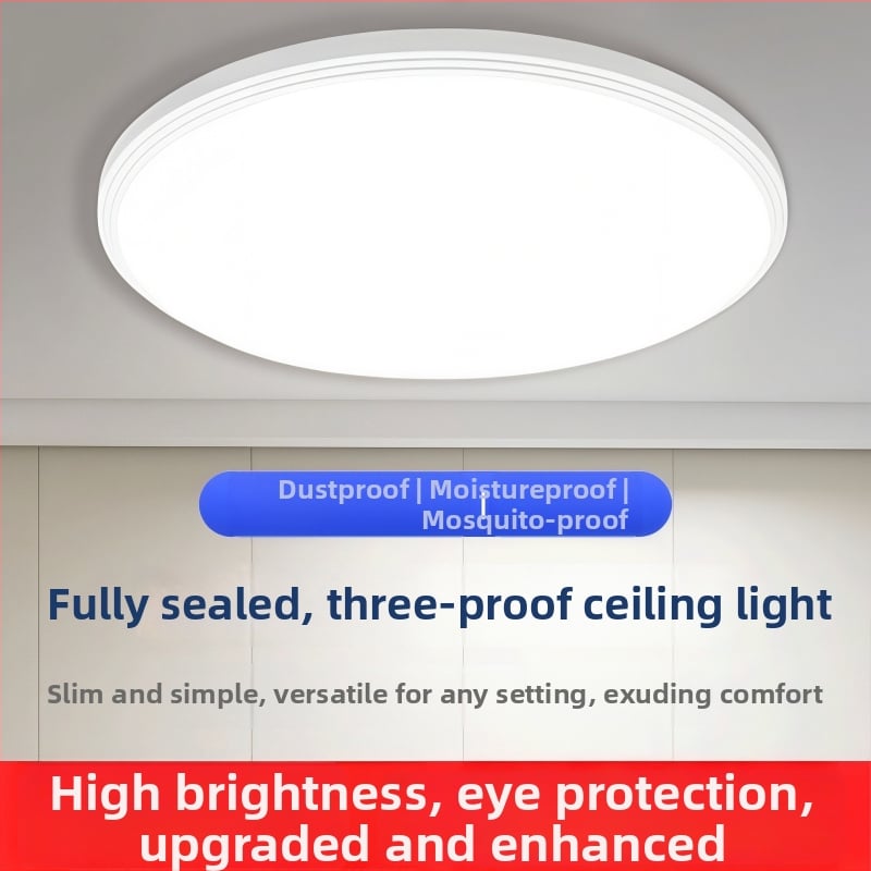Úplne uzavreté LED stropné svetlo, ultra tenké, moderný minimalistický štýl, pre spálňu, balkón a kúpeľňu, ochrana očí, okrúhle hlavné svetlo