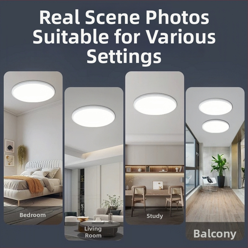 Úplne uzavreté LED stropné svetlo, ultra tenké, moderný minimalistický štýl, pre spálňu, balkón a kúpeľňu, ochrana očí, okrúhle hlavné svetlo