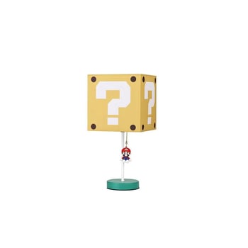 Dekoratívna stolná lampa Mario s blokom s otáznikom – nočné svetlo, nastaviteľná jasnosť