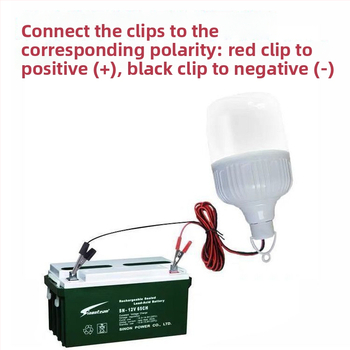Λάμπα 12V DC για νυχτερινές αγορές και υπαίθριους πάγκους, με κλιπ καλωδίου