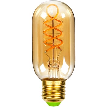 Δύο σετ σπειροειδών LED λαμπτήρων filament τύπου T45, ρετρό ζεστό φως, βιομηχανικού στυλ σωλήνας φωτισμού, βάση E27, ρύθμιση φωτεινότητας