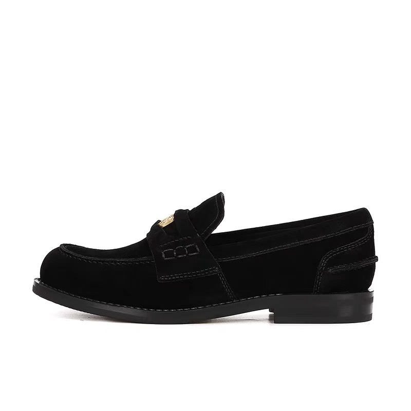 Női slip-on loaferok bőrből, brit stílus, lapos talppal, 2026 új modell