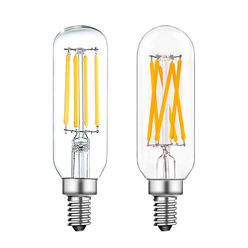 LED Edison λαμπτήρας T25 με φιλμ, 110V, 4–6W, ρετρό γυάλινο σώμα, βάση E12/E14, ρυθμιζόμενος φωτισμός, 360° δέσμη, CRI 80–90