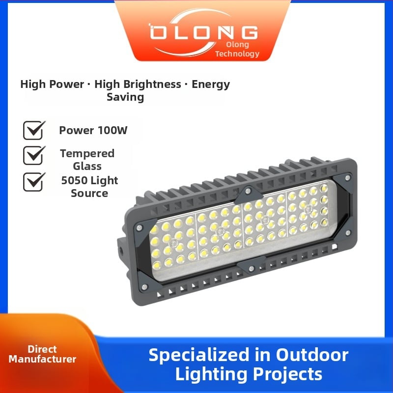 LED μονάδα φωτισμού 100W για εξωτερικό τούνελ, αδιάβροχος προβολέας