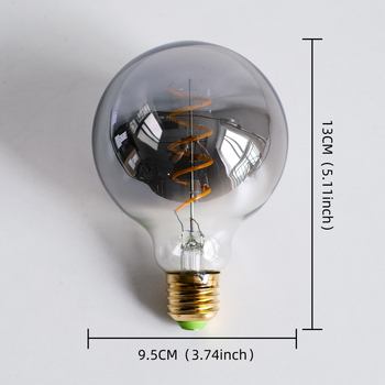 Λυχνία LED σε ρετρό βιομηχανικό στυλ, γκρι ζεστό φως, δημιουργικός οικιακός διακοσμητικός φωτισμός, βάση Ε27, ρυθμιζόμενος φωτισμός