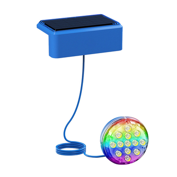 Υποβρύχιο ηλιακό φως πισίνας, στρογγυλό RGB LED, IP68 αδιάβροχο