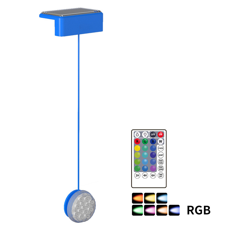 Υποβρύχιο ηλιακό φως πισίνας, στρογγυλό RGB LED, IP68 αδιάβροχο