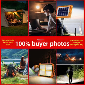 Lampă solară de urgență pentru exterior, lanternă USB reîncărcabilă pentru cort, lanternă de camping, LED multifuncțional