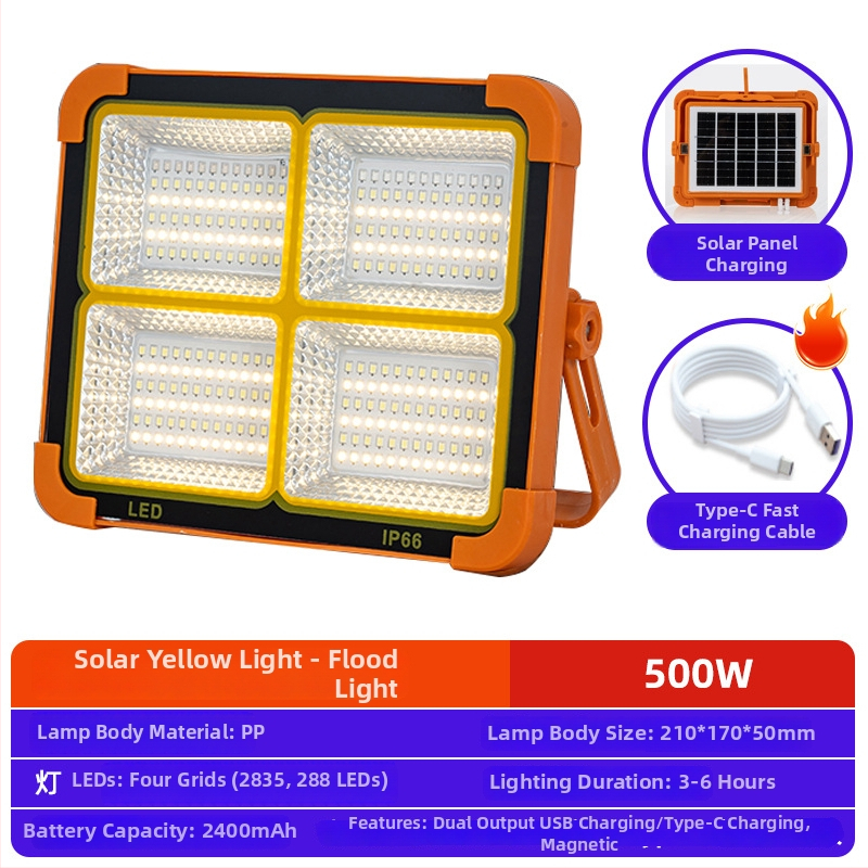 Lampă solară de urgență pentru exterior, lanternă USB reîncărcabilă pentru cort, lanternă de camping, LED multifuncțional