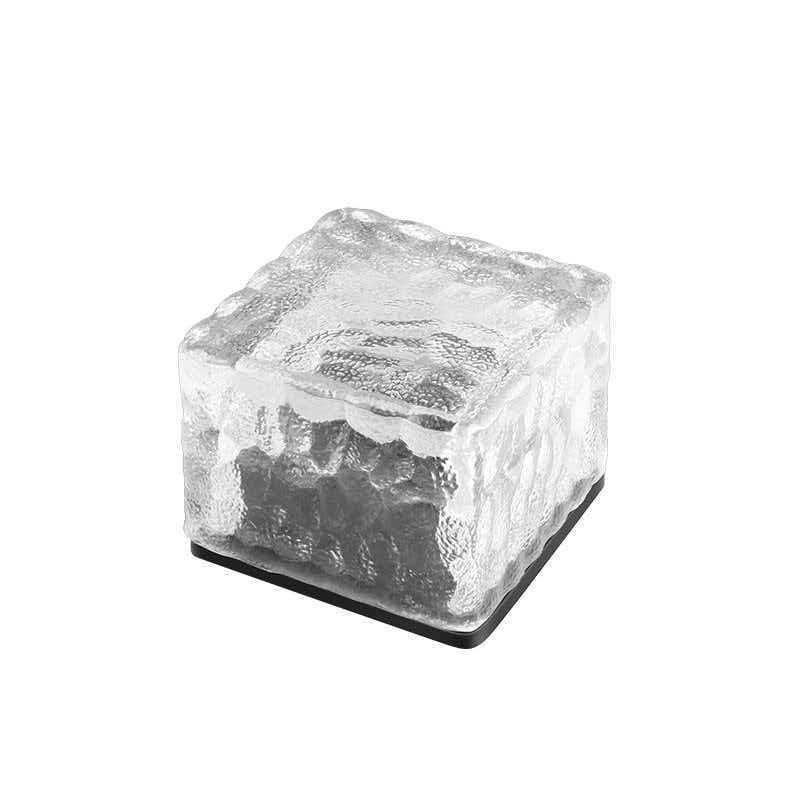 Lumini solare de exterior, impermeabile, decor pentru peisajul grădinii, lămpi Ice Brick, plăci de podea din sticlă, iluminare subterană pătrată, lumini de grădină