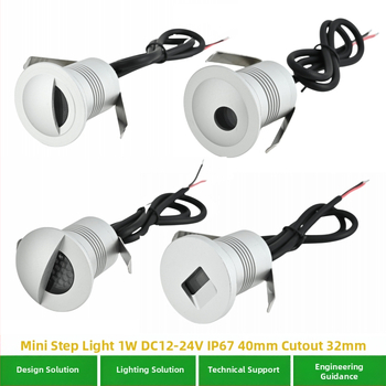 LED podzemné svetlo, 45 mm zabudované do podlahy, vonkajšie nepremokavé reflektorové osvetlenie pre záhradu, 3W krajinné osvetlenie