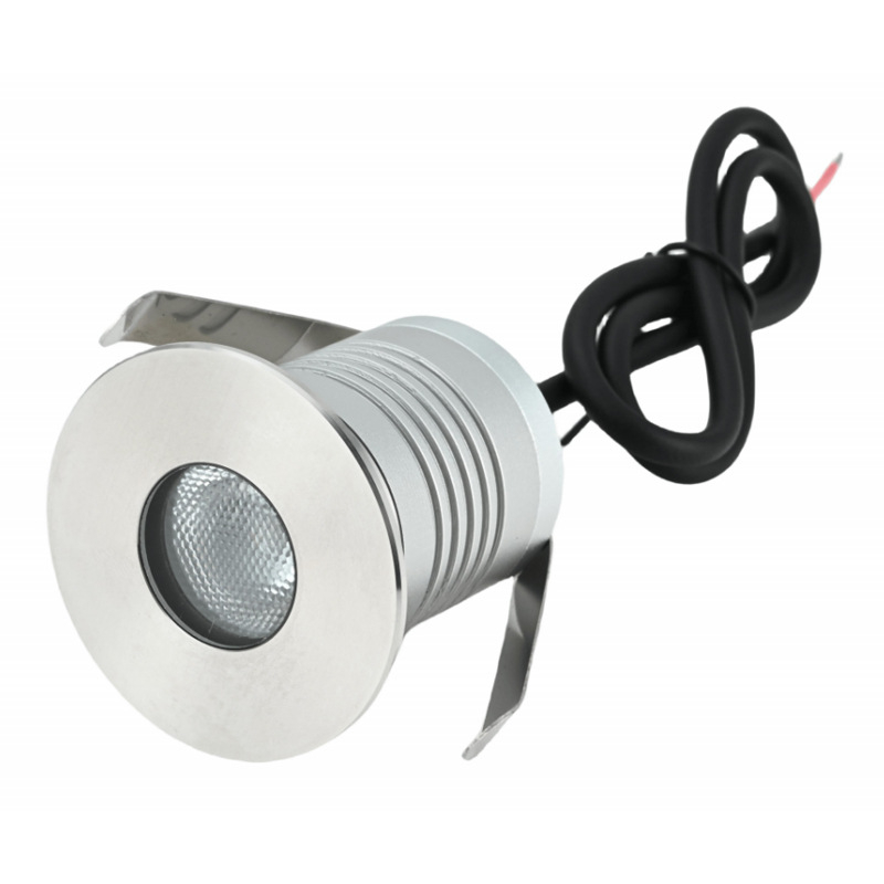 LED podzemné svetlo, 45 mm zabudované do podlahy, vonkajšie nepremokavé reflektorové osvetlenie pre záhradu, 3W krajinné osvetlenie
