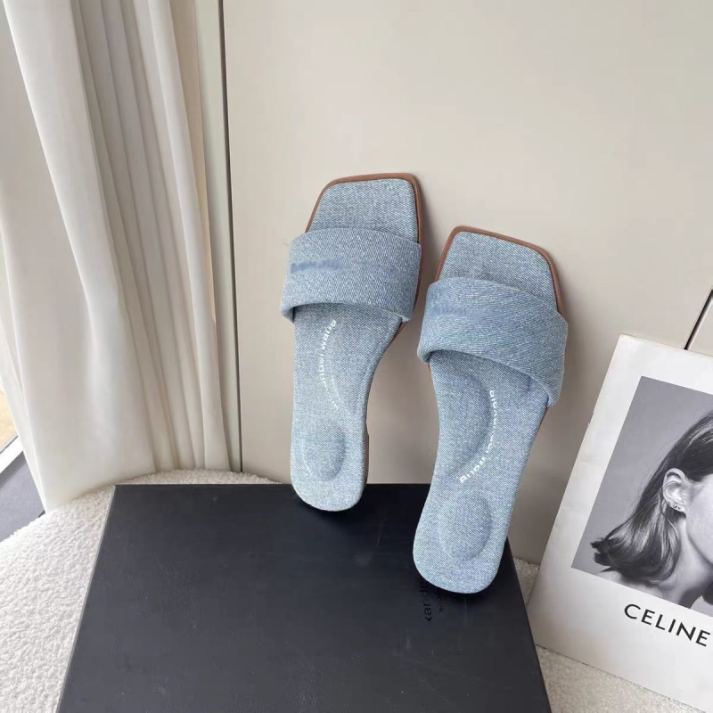Dawang AW2025 Slip-On σανδάλια άνοιξη-καλοκαίρι, με επίπεδη σόλα, τετράγωνη μύτη, γυναικεία δερμάτινα με μοτίβο τοτέμ