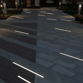 Solárny LED podzemný svetelný pás pre dlažby, vonkajšie vodeodolné reflektory pre trávnik a námestie
