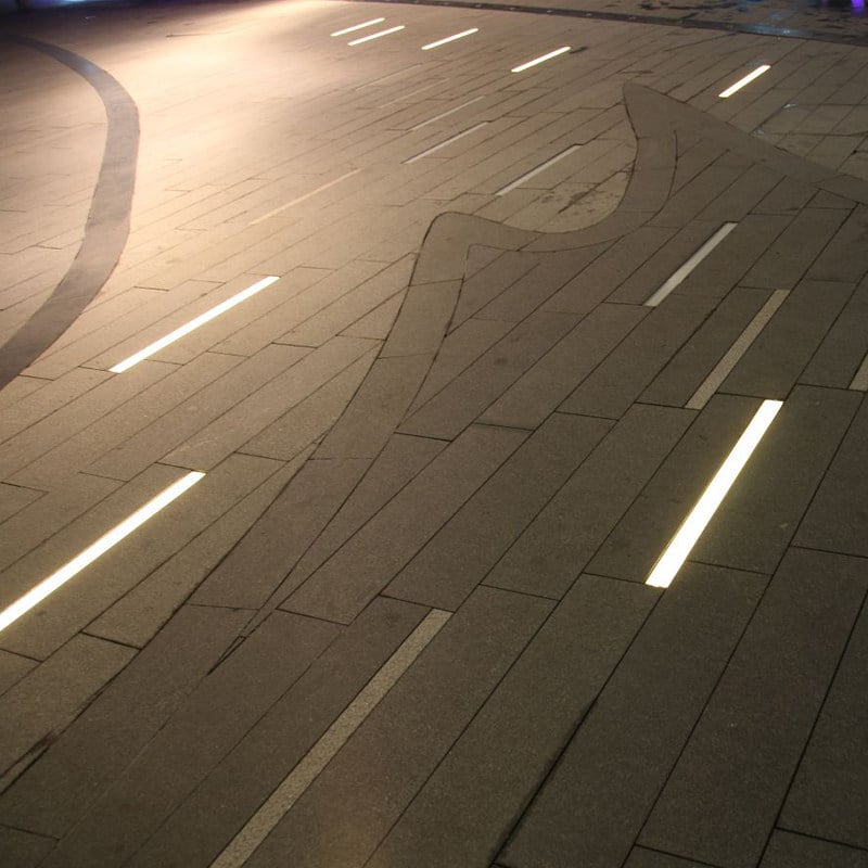 Solárny LED podzemný svetelný pás pre dlažby, vonkajšie vodeodolné reflektory pre trávnik a námestie