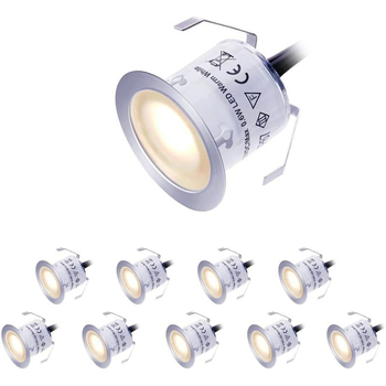 10x0.6W LED φώτα αυλής σε δάπεδο, εντοιχισμένα φωτιστικά τοίχου για βήματα, διακοσμητικά και ενδεικτικά φώτα διαδρομής