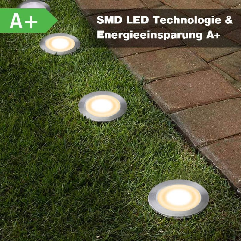 10x0.6W LED φώτα αυλής σε δάπεδο, εντοιχισμένα φωτιστικά τοίχου για βήματα, διακοσμητικά και ενδεικτικά φώτα διαδρομής