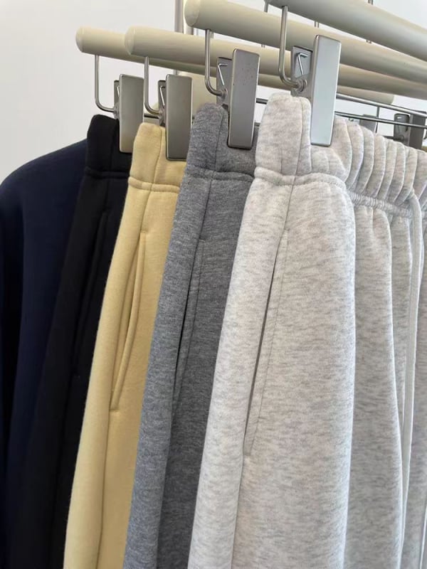 Dámske joggery nohavice s fleecovou podšívkou z baranieho vlákna, vysoký pás, voľný strih, plus-size, teplé dlhé nohavice na zimu