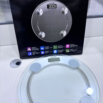 Cântar digital de uz casnic, precizie înaltă, cu sticlă temperată, platformă circulară transparentă, până la 180 kg