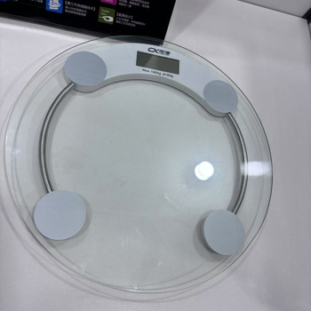 Cântar digital de uz casnic, precizie înaltă, cu sticlă temperată, platformă circulară transparentă, până la 180 kg