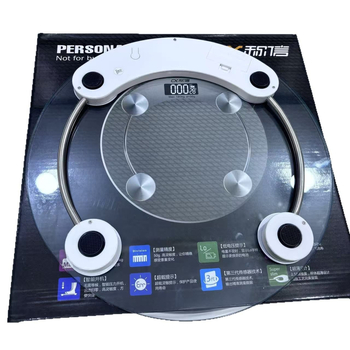 Cântar digital de uz casnic, precizie înaltă, cu sticlă temperată, platformă circulară transparentă, până la 180 kg