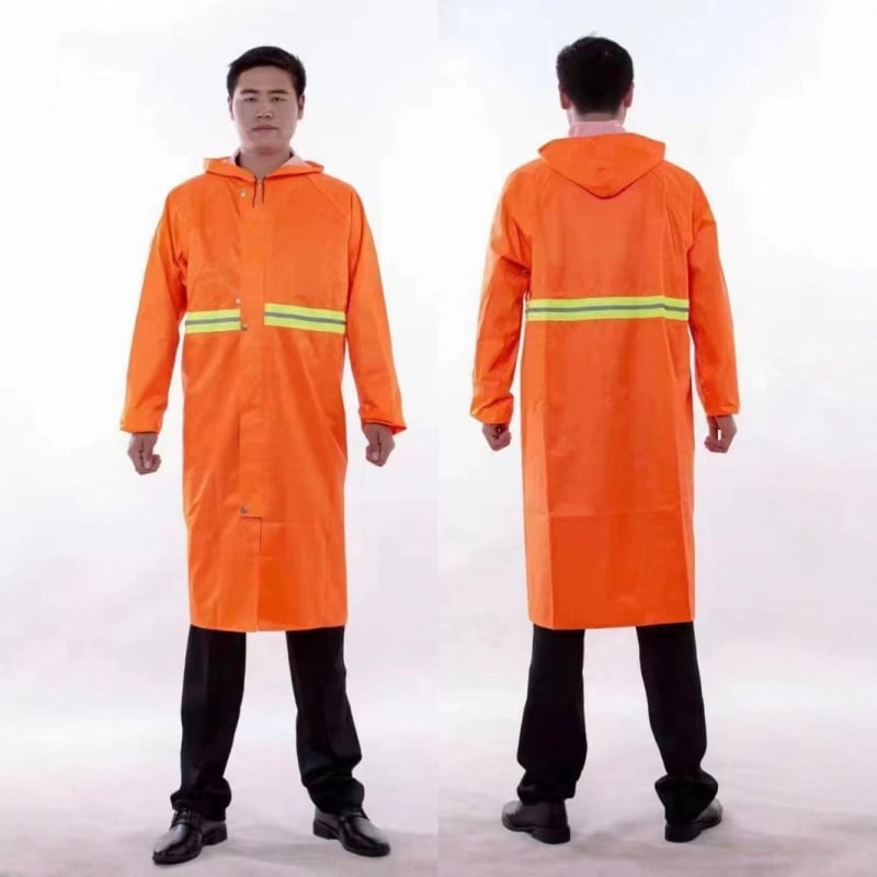 Reflexný nepremokavý kabát z Oxfordovej látky, unisex, celotelový, pre vonkajšiu prácu