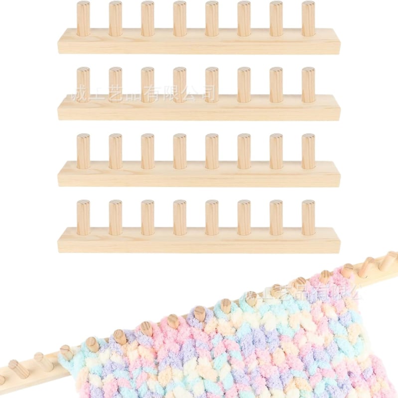 Fából készült kötőkeret sálak és takarók számára – kézzel készített DIY eszköz