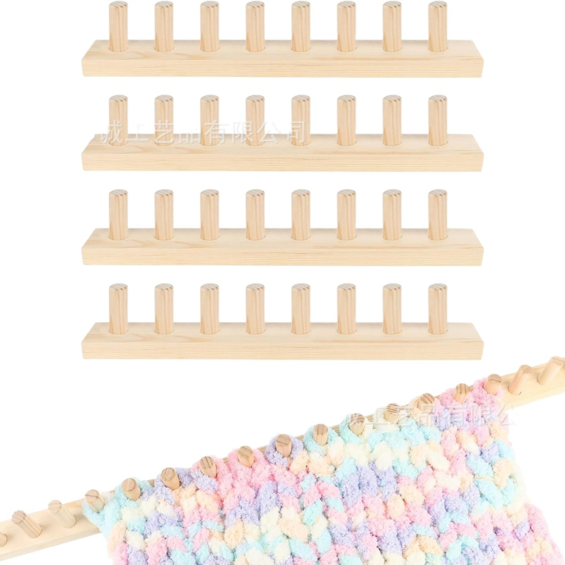 Fából készült kötőkeret sálak és takarók számára – kézzel készített DIY eszköz