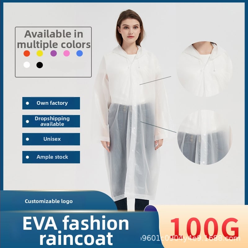 Αδιάβροχο EVA για ενήλικες, ολόσωμο, ελαφρύ, για εξωτερική χρήση