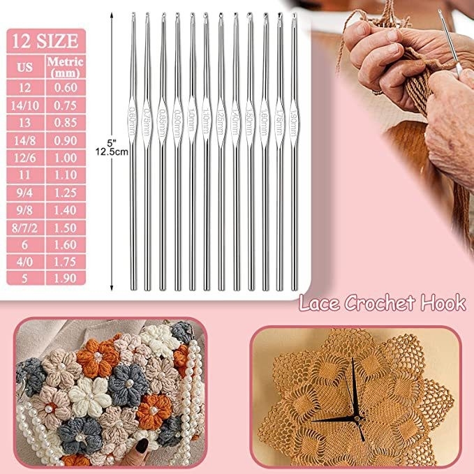 130-dielny súprava na háčkovanie pre DIY ručné pletenie — obsahuje háčiky a niť, vrátane vlákna z mliečneho bavlneného materiálu a TPR