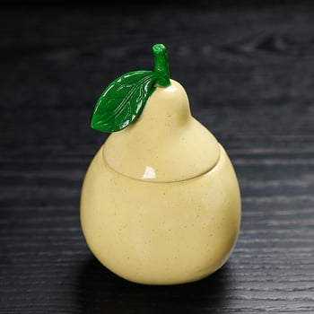 Keramički spremnik za čaj u obliku kruške i staklenka za bombone Snow Pear — kreativan poklon s otiskom logotipa