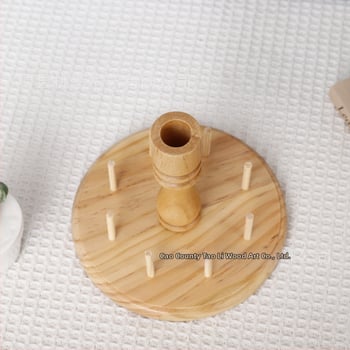Drevený stojan na 8 cívok, odnímateľný nástroj na vyšívanie pre šitie a patchwork