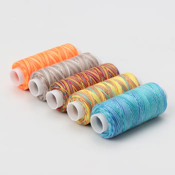 DIY sada niť pre ručné šitie – 10 farieb polyesterových nití, 402 malé cievky