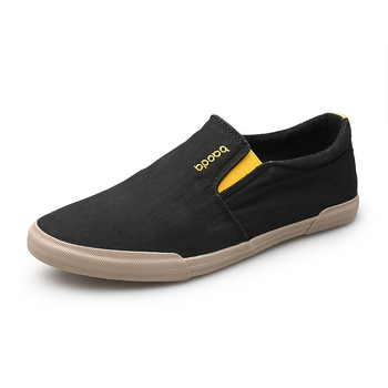 Baoda 20027 Ανδρικά slip-on από καμβά, Κορεατικό στυλ, casual, χαμηλό πάνω μέρος, άνοιξη/φθινόπωρο