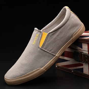 Baoda 20027 Ανδρικά slip-on από καμβά, Κορεατικό στυλ, casual, χαμηλό πάνω μέρος, άνοιξη/φθινόπωρο