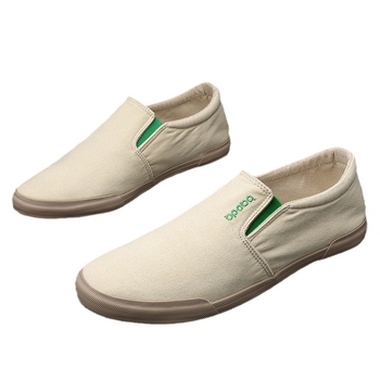 Baoda 20027 Ανδρικά slip-on από καμβά, Κορεατικό στυλ, casual, χαμηλό πάνω μέρος, άνοιξη/φθινόπωρο