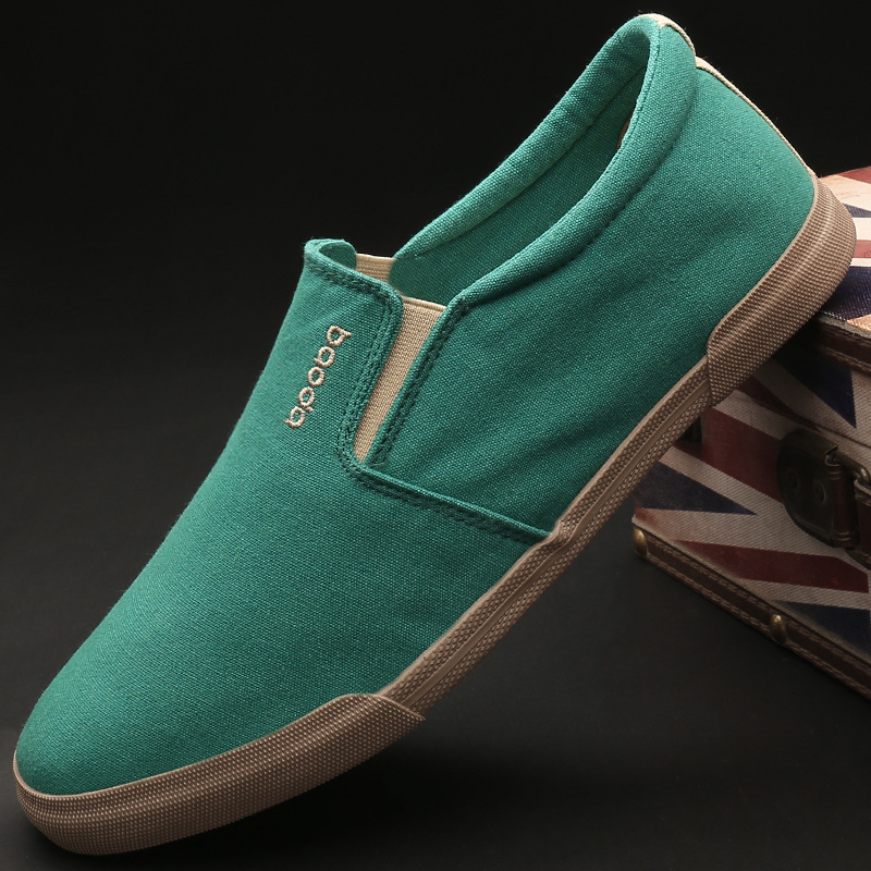 Baoda 20027 Ανδρικά slip-on από καμβά, Κορεατικό στυλ, casual, χαμηλό πάνω μέρος, άνοιξη/φθινόπωρο