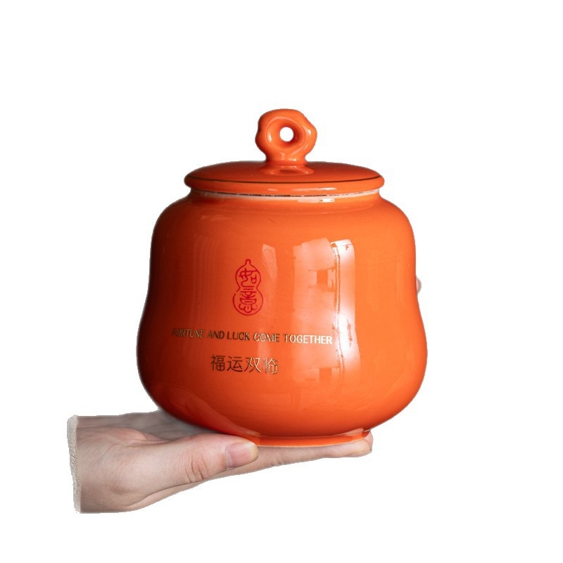 Nova keramička čajna posuda u kineskom stilu, zatvorene dvostruke porculanske posude, poklon set Longjing i Jin Jun Mei
